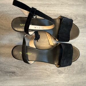 Nine West Black Suede Women's Sandals